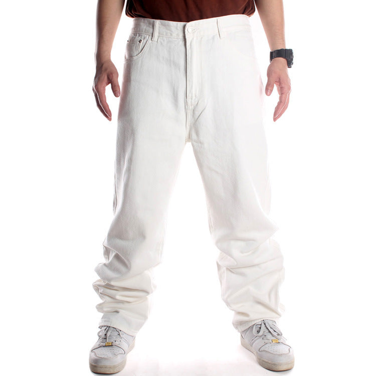 Baggy Jeans, Loose Board Denim Pants, Male Rap Hip Hop Jeans, Plus Size Jeans