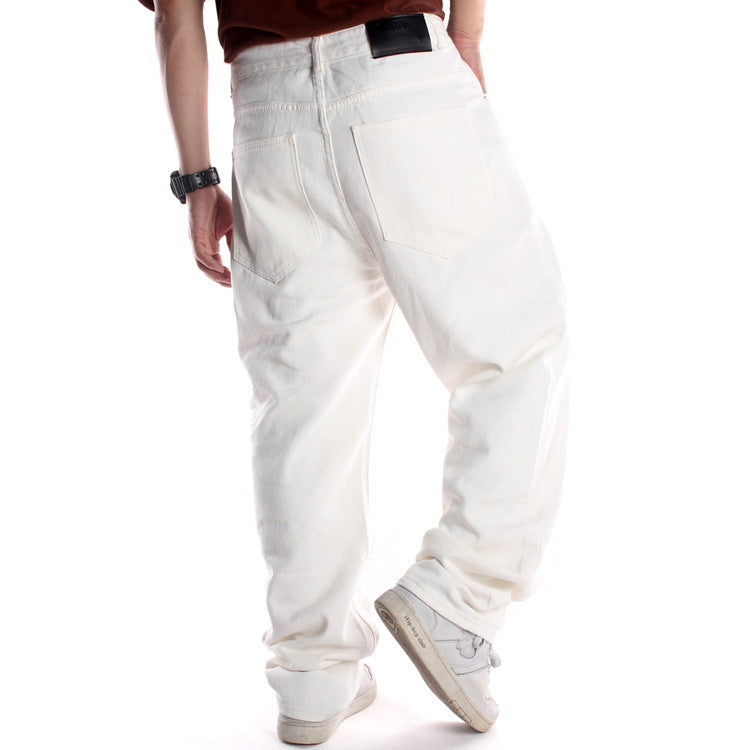 Baggy Jeans, Loose Board Denim Pants, Male Rap Hip Hop Jeans, Plus Size Jeans