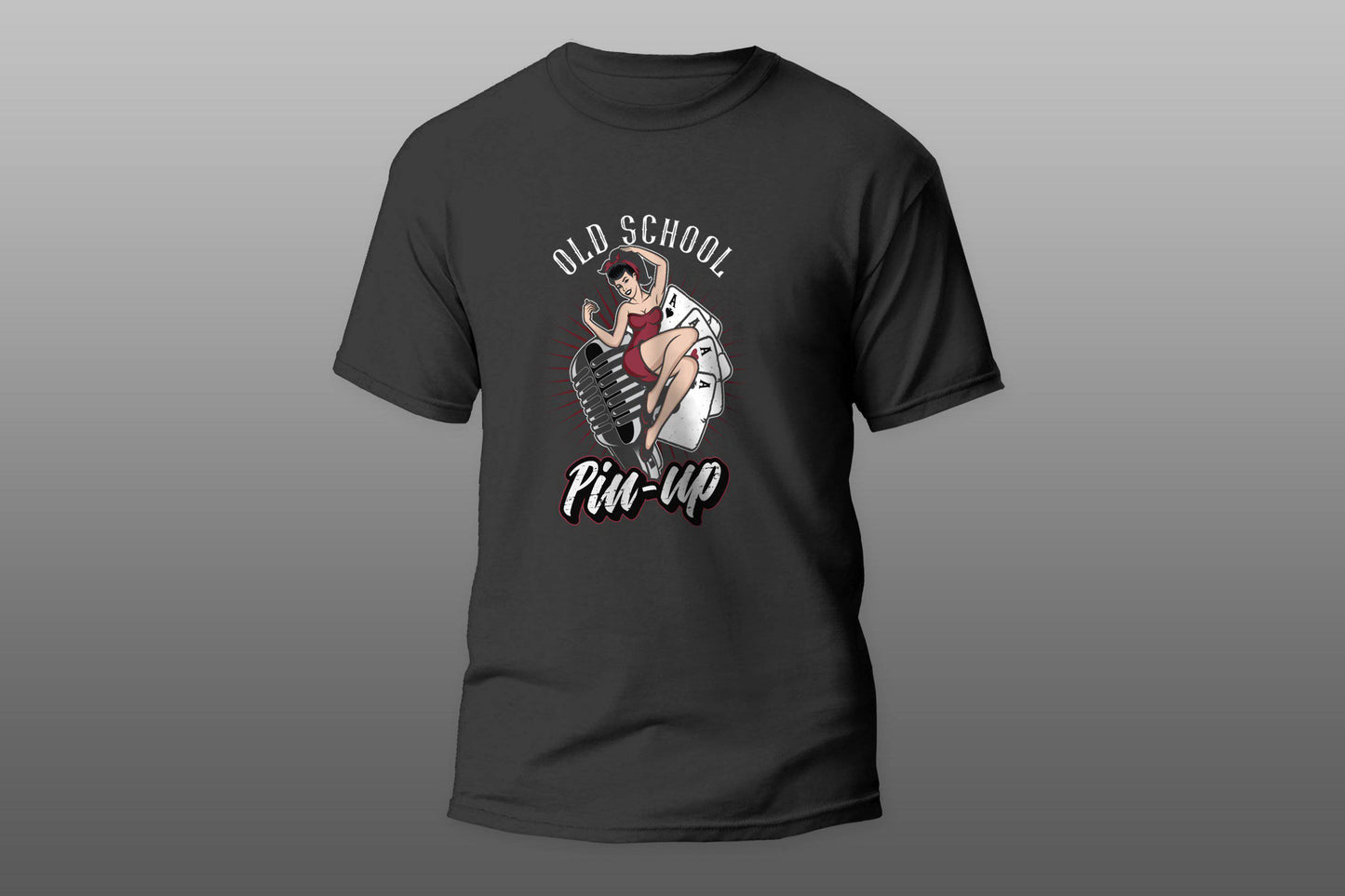 Old school Pin-up T-shirt - Top Content | POD Collection | Free Shipping