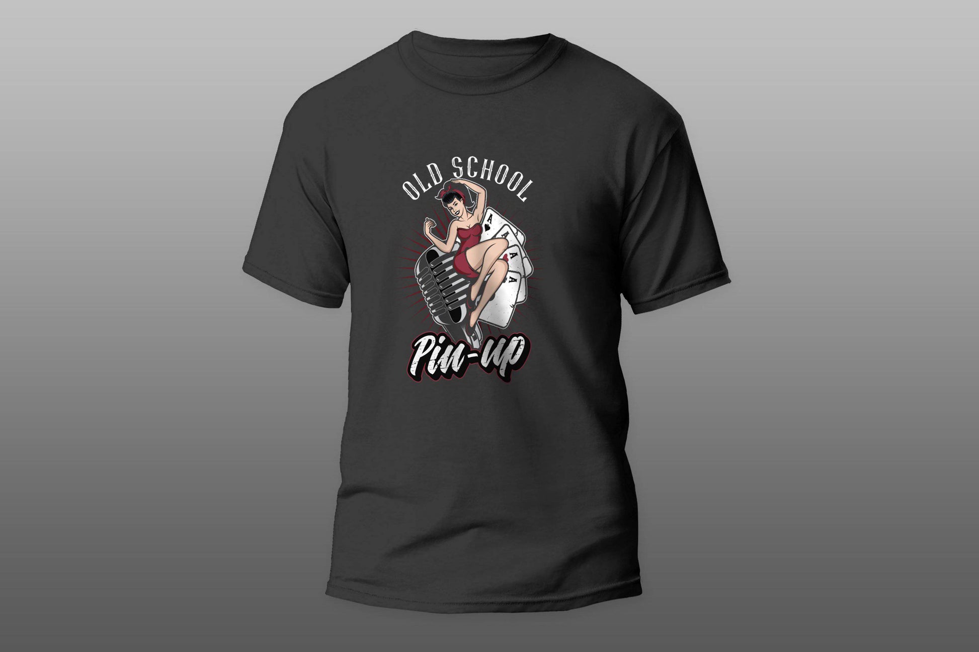 Old school Pin-up T-shirt - Top Content | POD Collection | Free Shipping