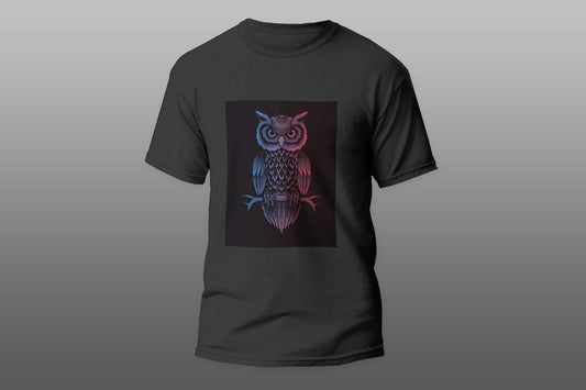 Owl Bird Neon Animal camiseta T-shirt - Top Content | POD Collection | Free Shipping