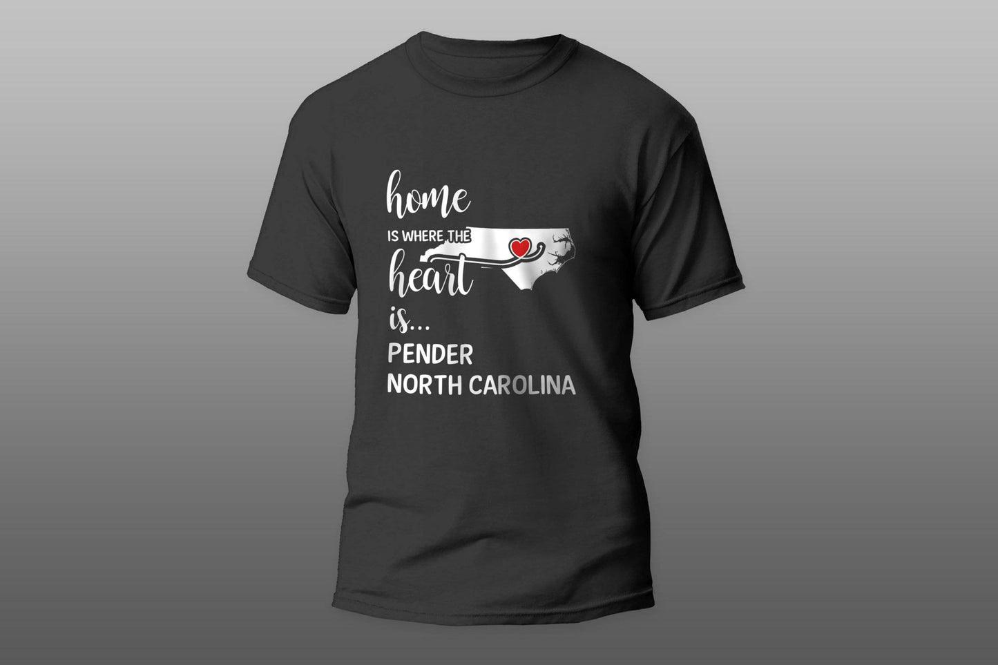 Pender County North Carolina Is Where My Heart Is Gift T-shirt - Top Content | POD Collection | Free Shipping