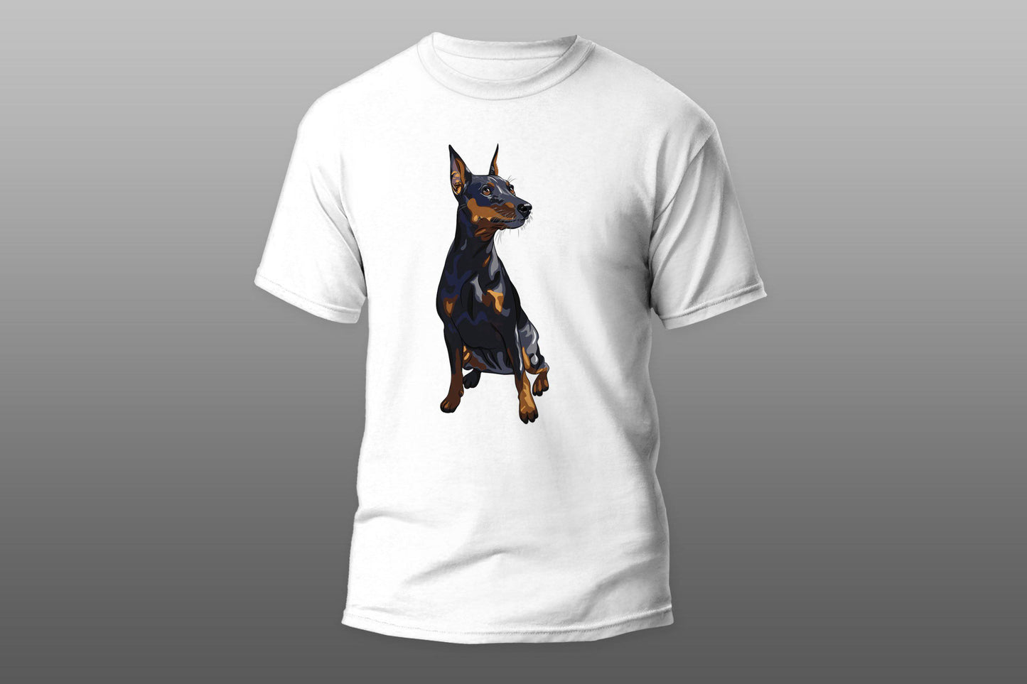 Pinscher dog sitting T-shirt - Top Content | POD Collection | Free Shipping