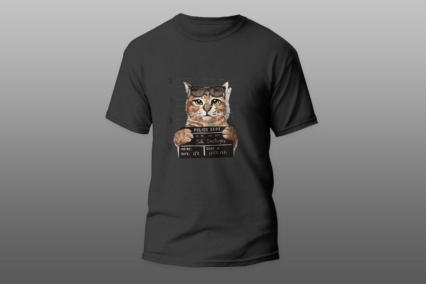 Police dept Cat T-shirt - Top Content | POD Collection | Free Shipping