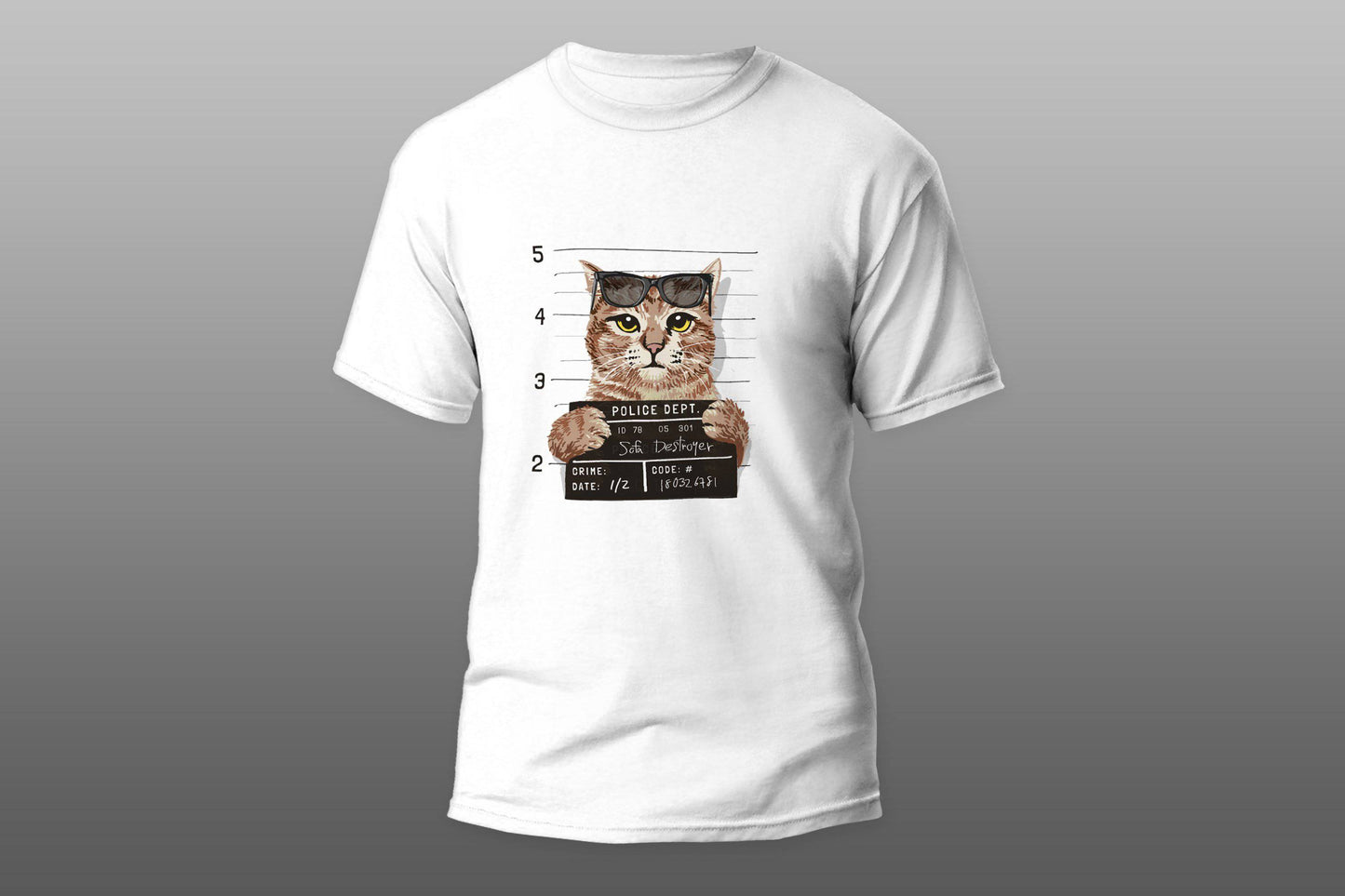 Police dept Cat T-shirt - Top Content | POD Collection | Free Shipping