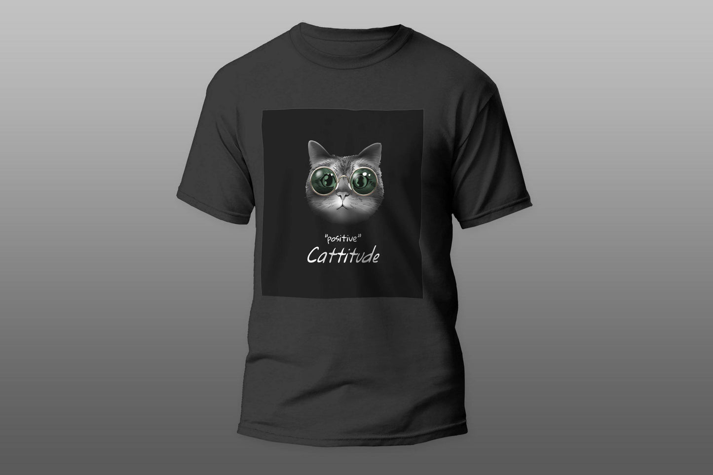 Positive cattitude T-shirt - Top Content | POD Collection | Free Shipping