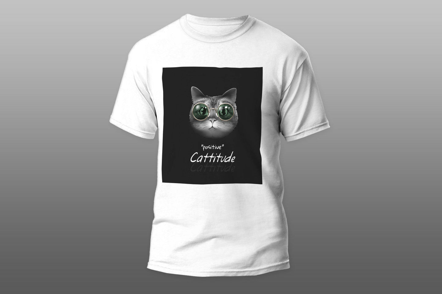 Positive cattitude T-shirt - Top Content | POD Collection | Free Shipping