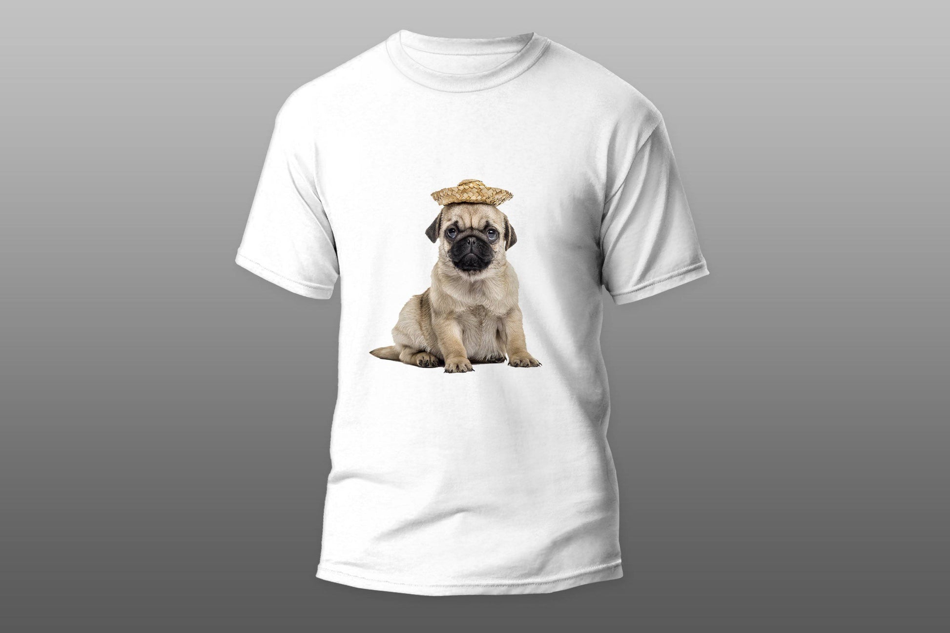 Pug puppy with hat T-shirt - Top Content | POD Collection | Free Shipping