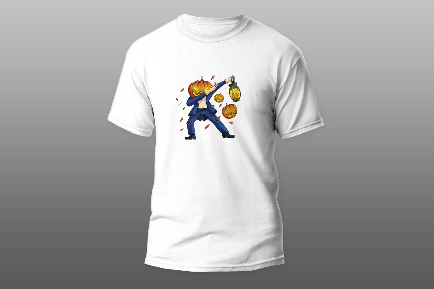 Pumpkin Head Dabbing Dance Halloween camiseta T-shirt - Top Content | POD Collection | Free Shipping