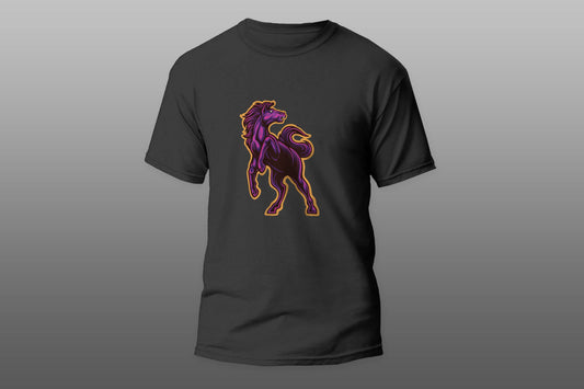 Purple Horse cartoon camiseta T-shirt - Top Content | POD Collection | Free Shipping