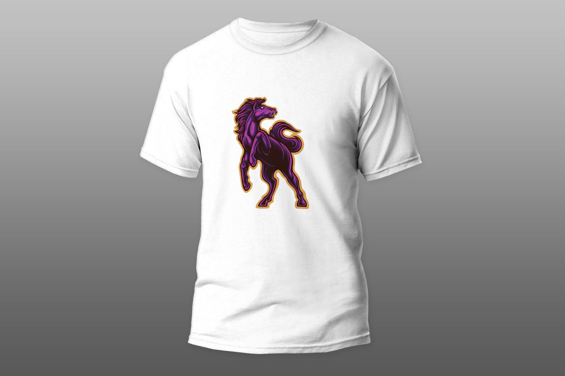 Purple Horse cartoon camiseta T-shirt - Top Content | POD Collection | Free Shipping