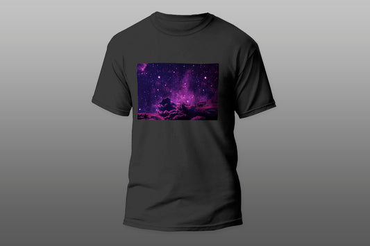 Purple Night Sky Stars T-shirt - Top Content | POD Collection | Free Shipping