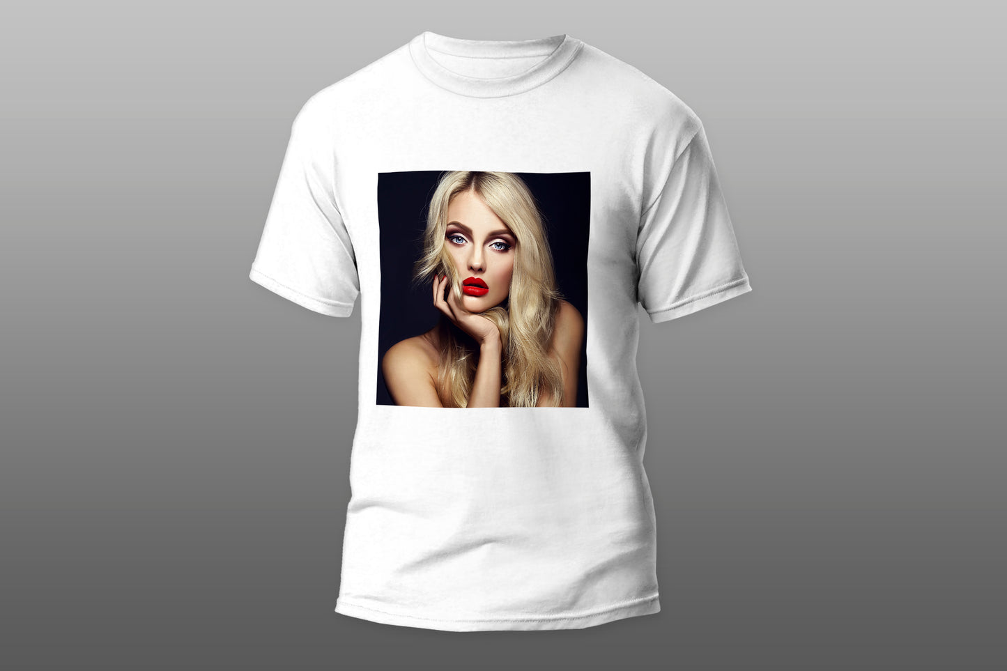 Red lips sexy woman look T-shirt - Top Content | POD Collection | Free Shipping