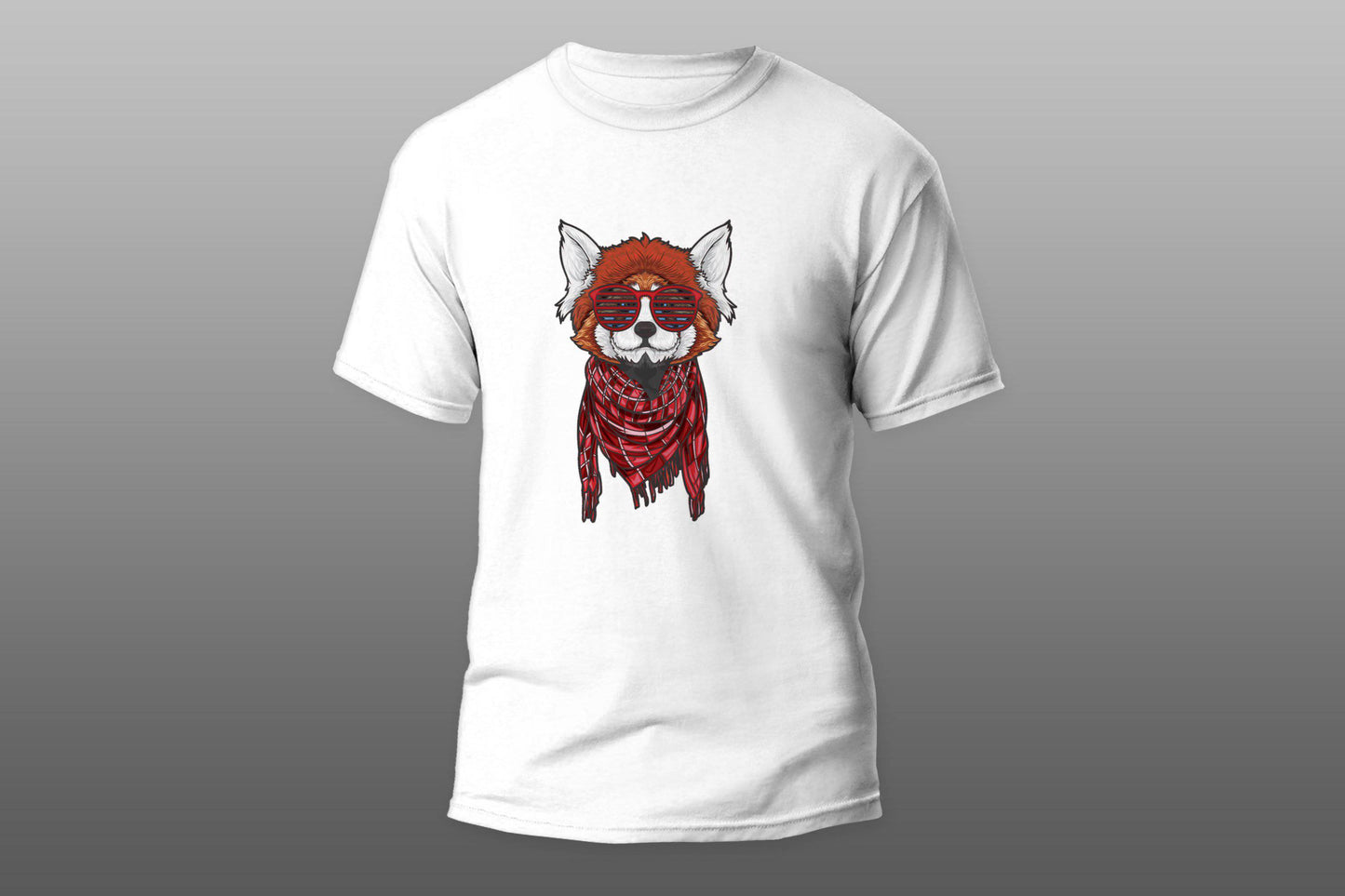 Red panda hipster T-shirt - Top Content | POD Collection | Free Shipping