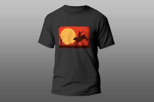 Rodeo Cowboy Red camiseta T-shirt - Top Content | POD Collection | Free Shipping