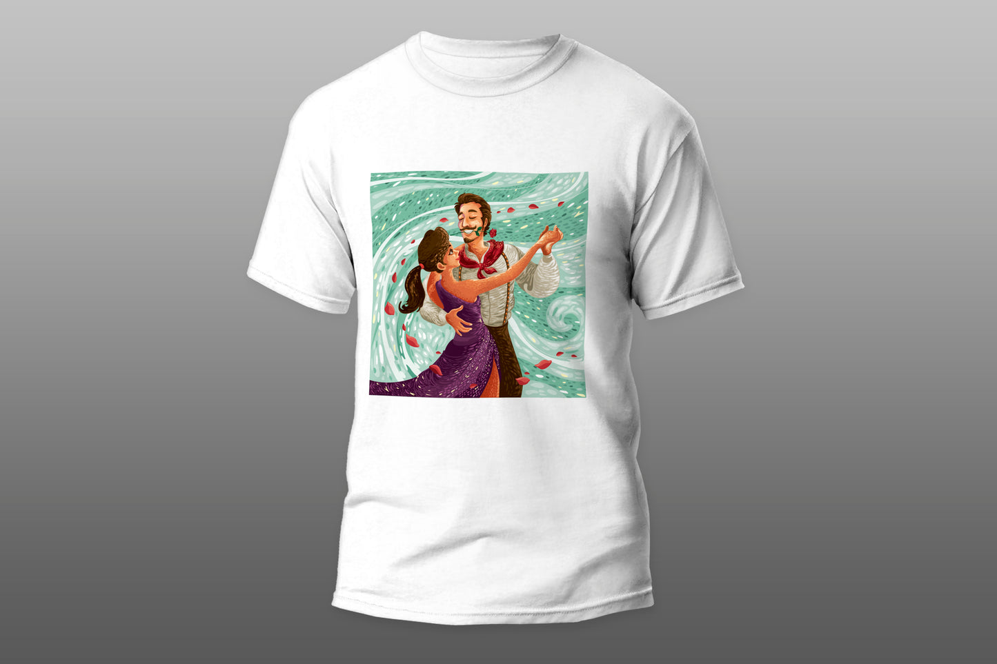 Romantic Dancing Couple love camiseta T-shirt - Top Content | POD Collection | Free Shipping