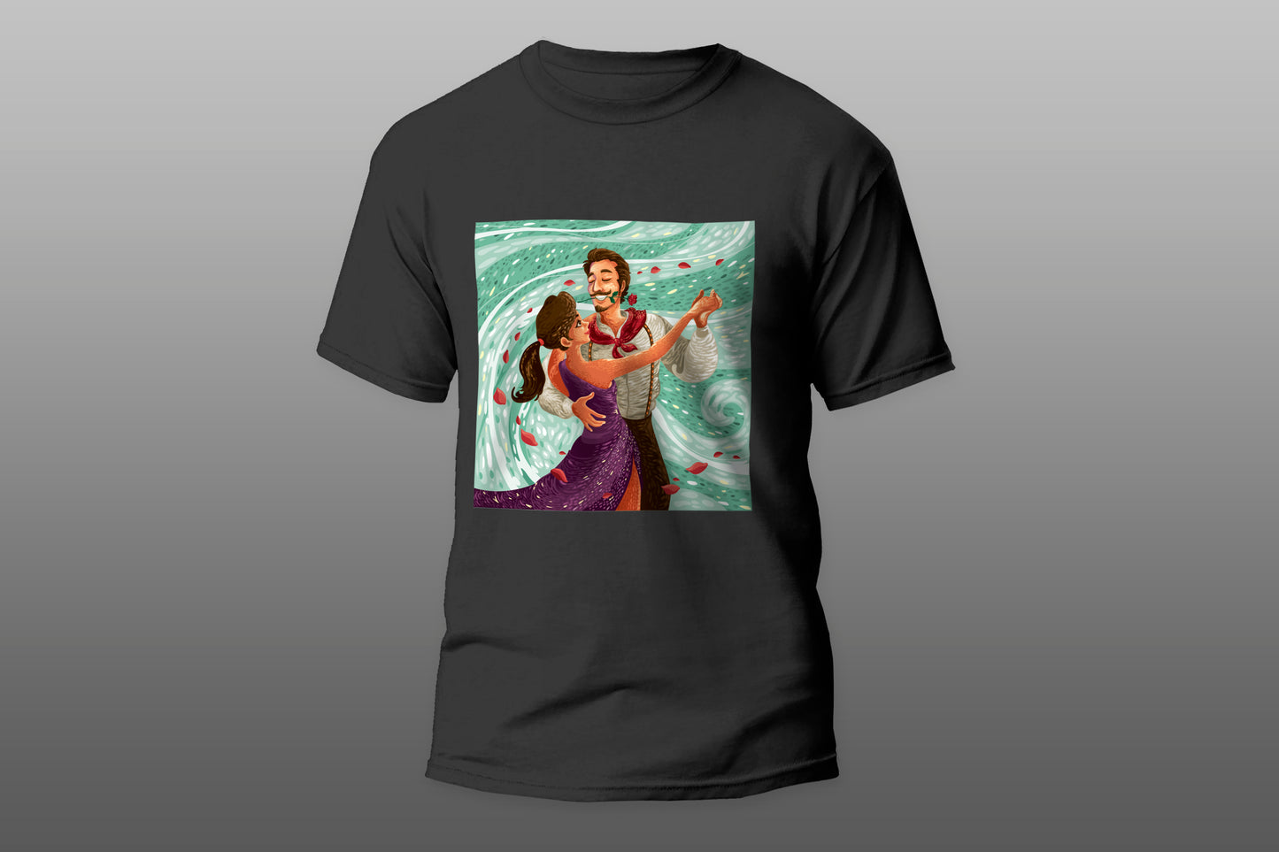 Romantic Dancing Couple love camiseta T-shirt - Top Content | POD Collection | Free Shipping