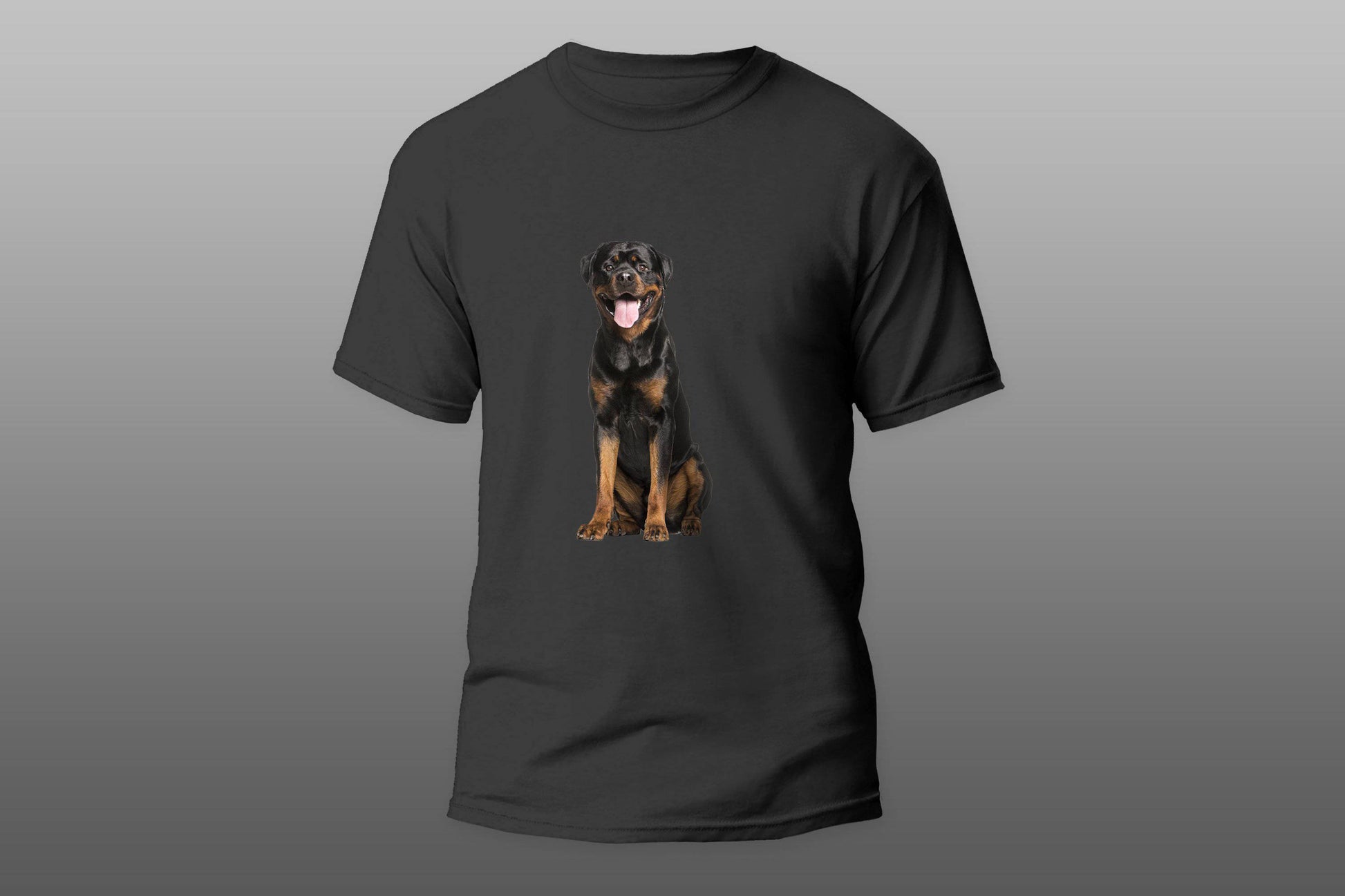 Rottweiler dog smiling T-shirt - Top Content | POD Collection | Free Shipping