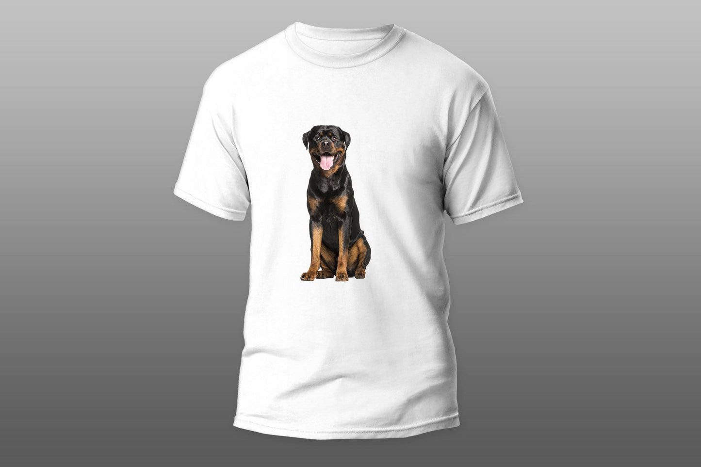 Rottweiler dog smiling T-shirt - Top Content | POD Collection | Free Shipping