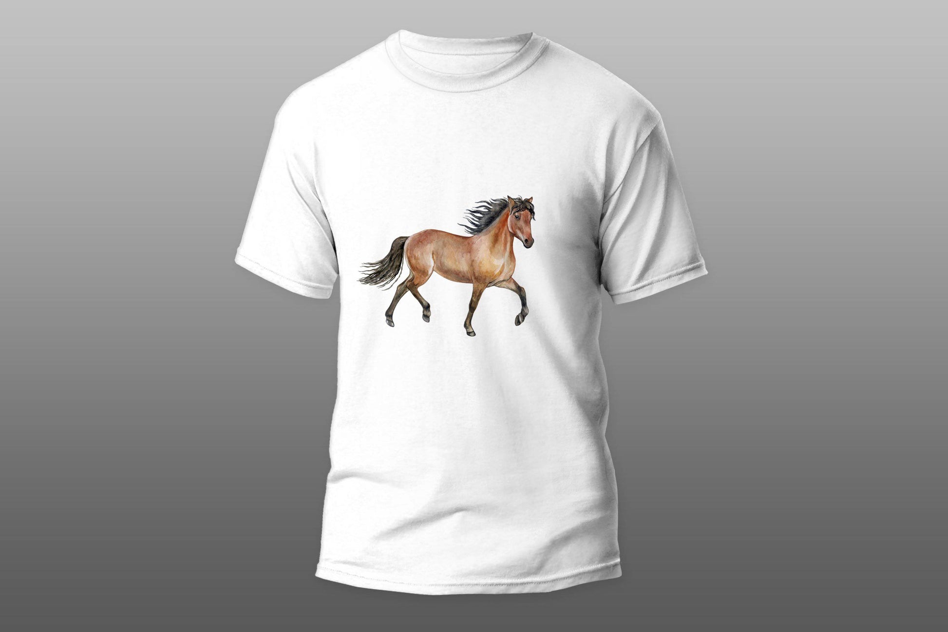 Running brown horse T-shirt - Top Content | POD Collection | Free Shipping