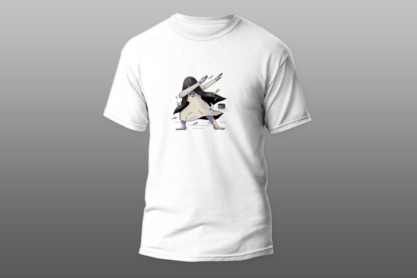 Sadako Japanese Ghost Dabbing Dance camiseta T-shirt - Top Content | POD Collection | Free Shipping