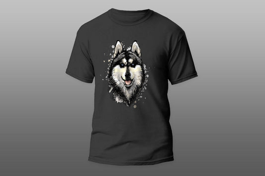 Siberian husky head T-shirt - Top Content | POD Collection | Free Shipping