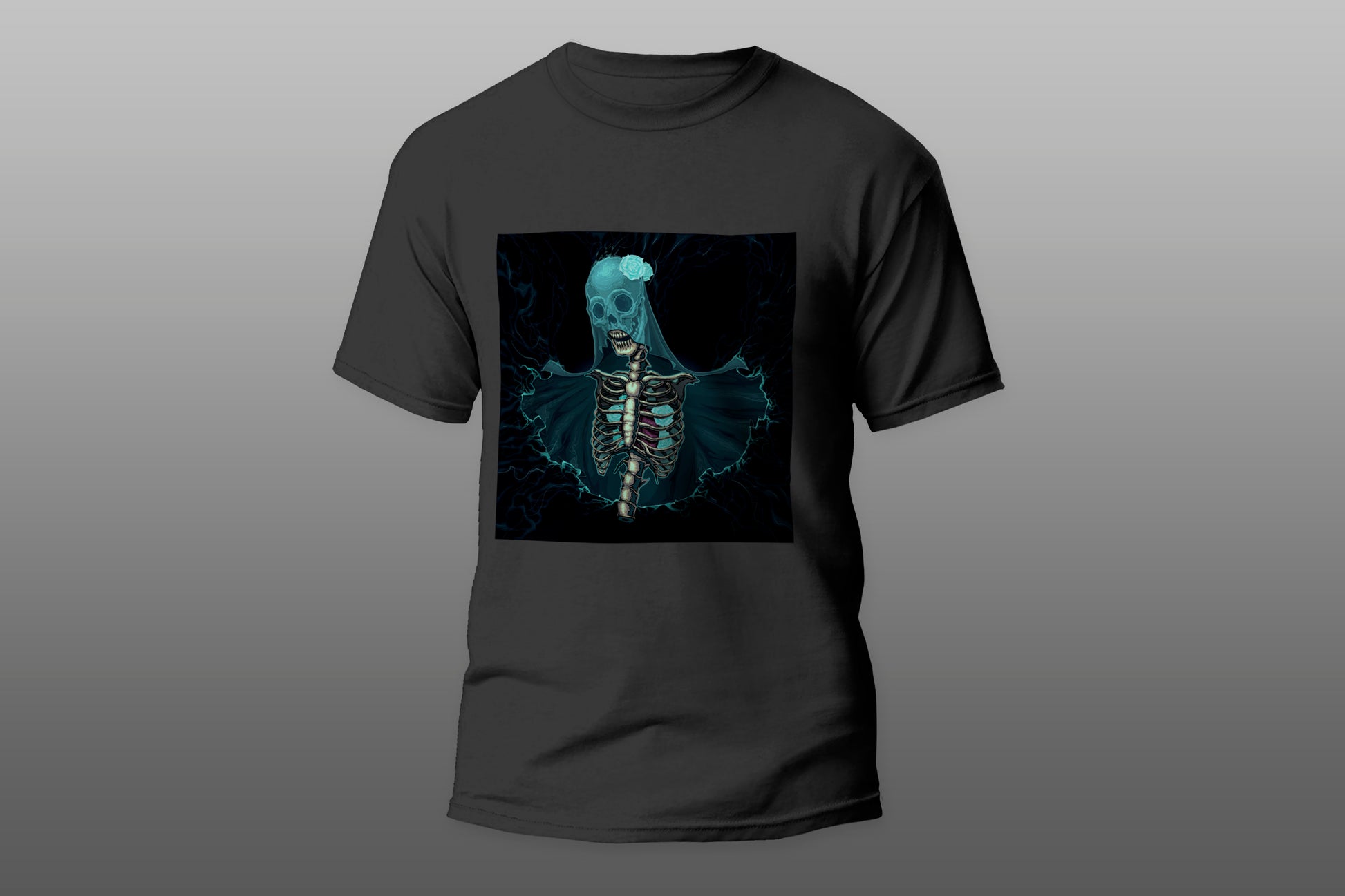 Skeleton Bride wedding funny camiseta T-shirt - Top Content | POD Collection | Free Shipping