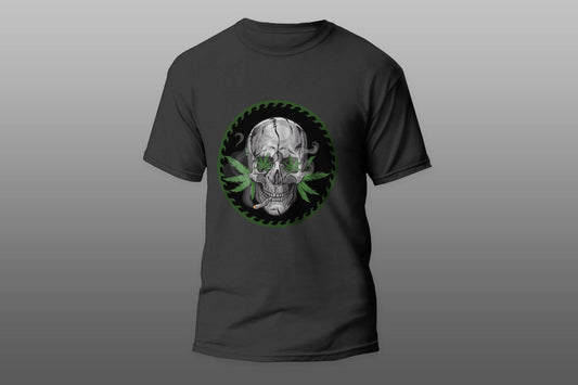 Skull smokes marijuana T-shirt - Top Content | POD Collection | Free Shipping