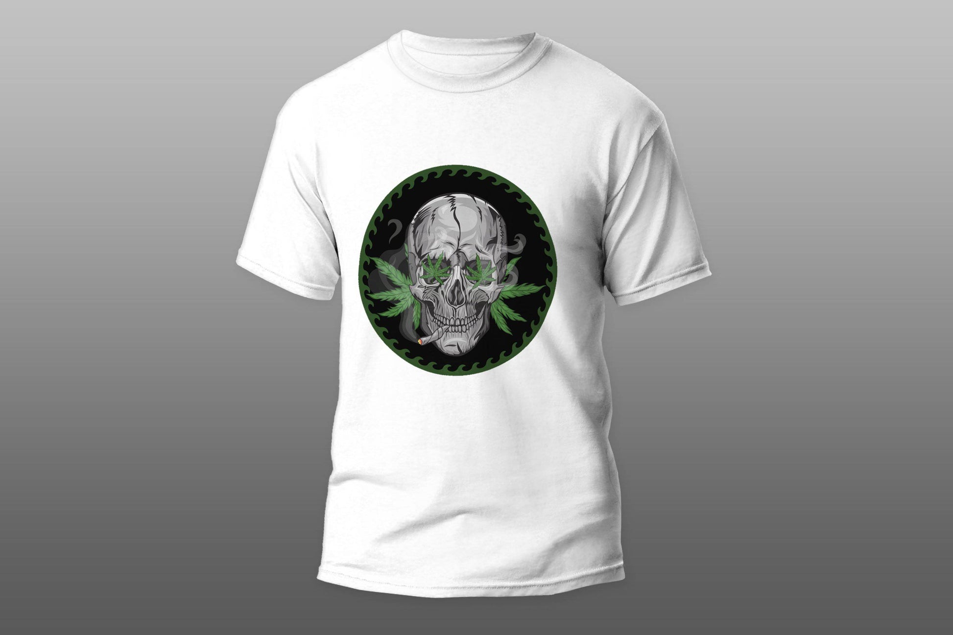 Skull smokes marijuana T-shirt - Top Content | POD Collection | Free Shipping