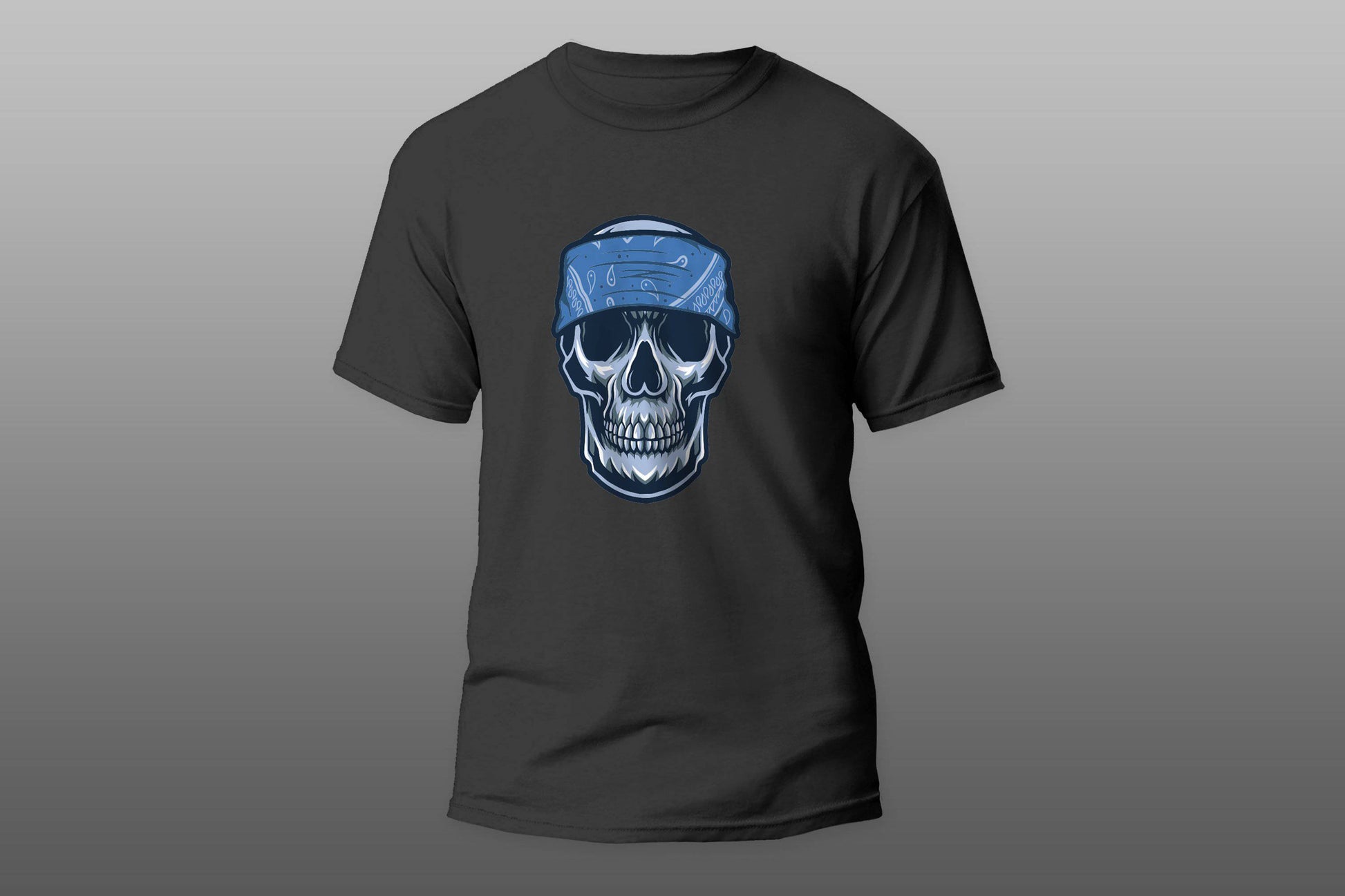 Skull with bandana T-shirt - Top Content | POD Collection | Free Shipping