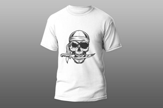 Skull with knife T-shirt - Top Content | POD Collection | Free Shipping