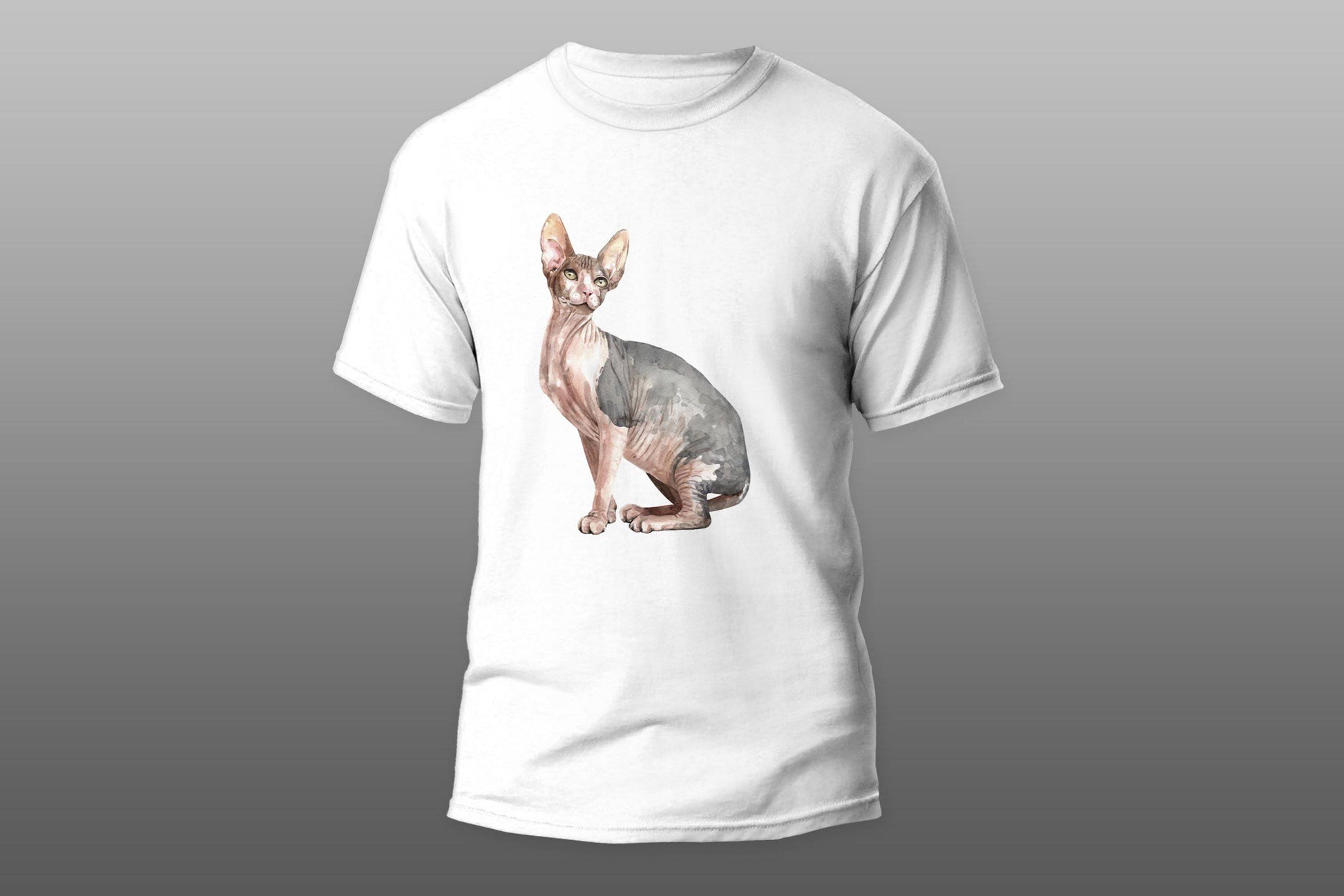 Sphynx cat sitting watching T-shirt - Top Content | POD Collection | Free Shipping