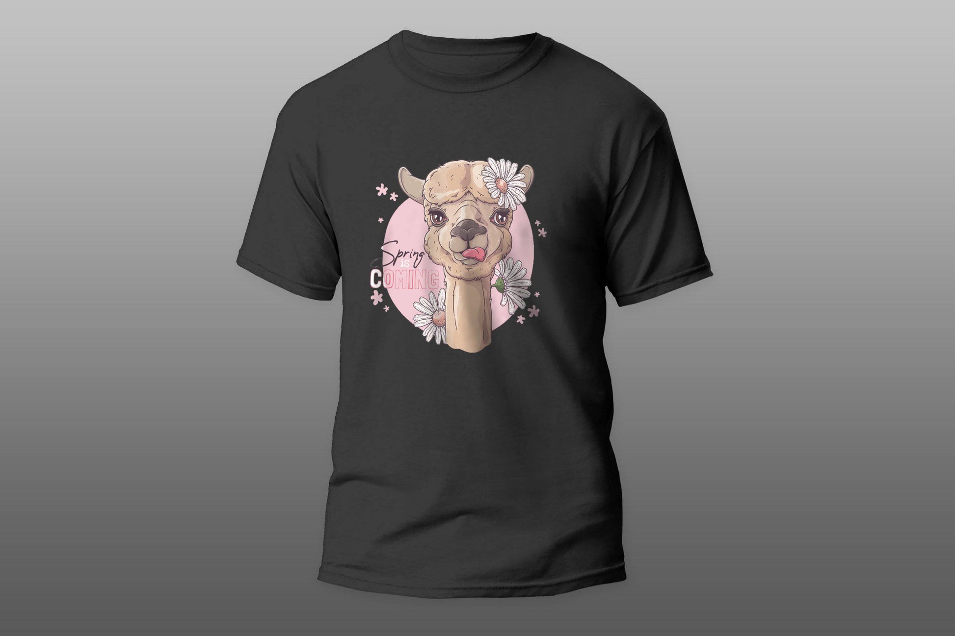 Spring is coming llama T-shirt - Top Content | POD Collection | Free Shipping