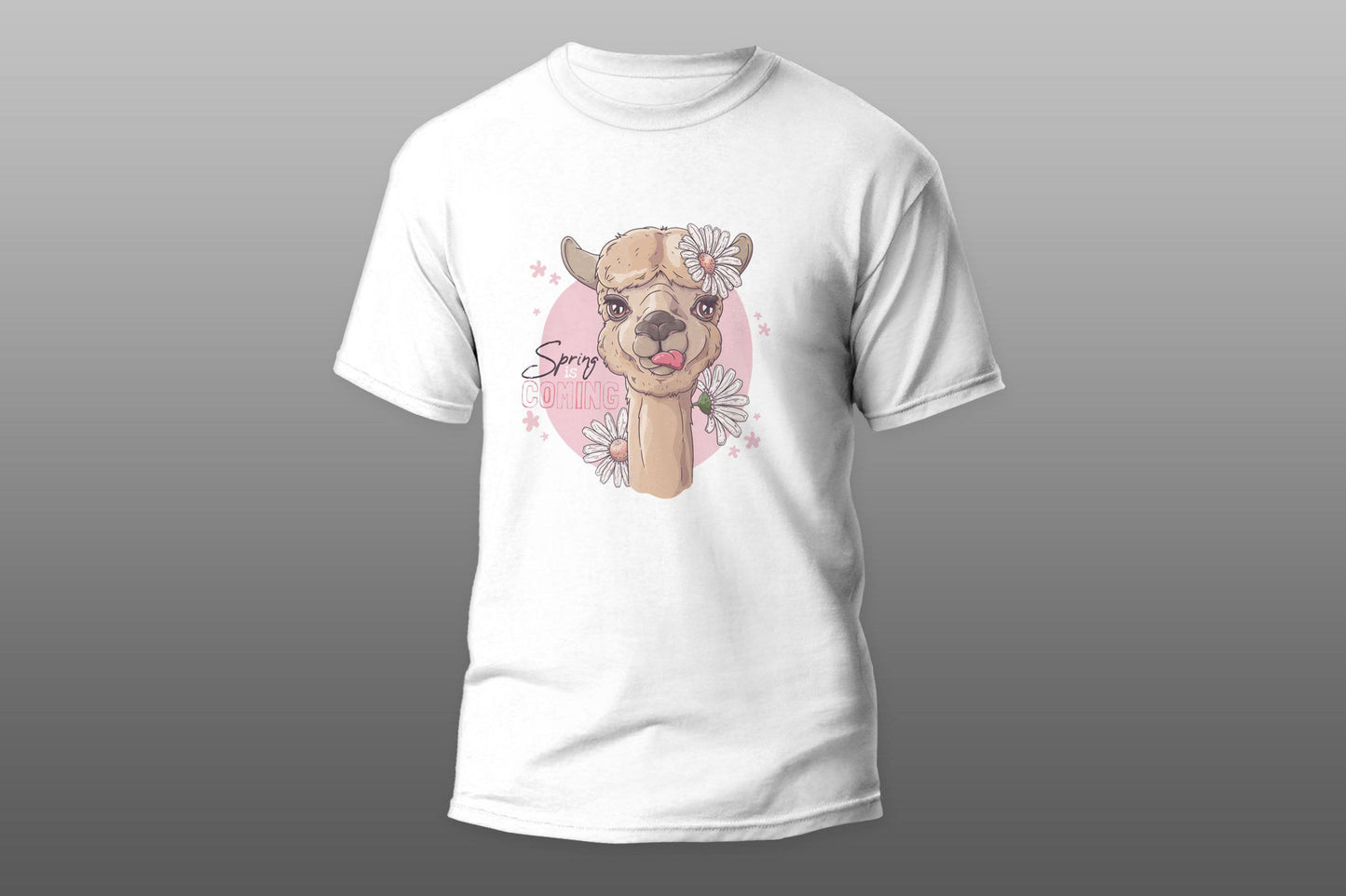 Spring is coming llama T-shirt - Top Content | POD Collection | Free Shipping