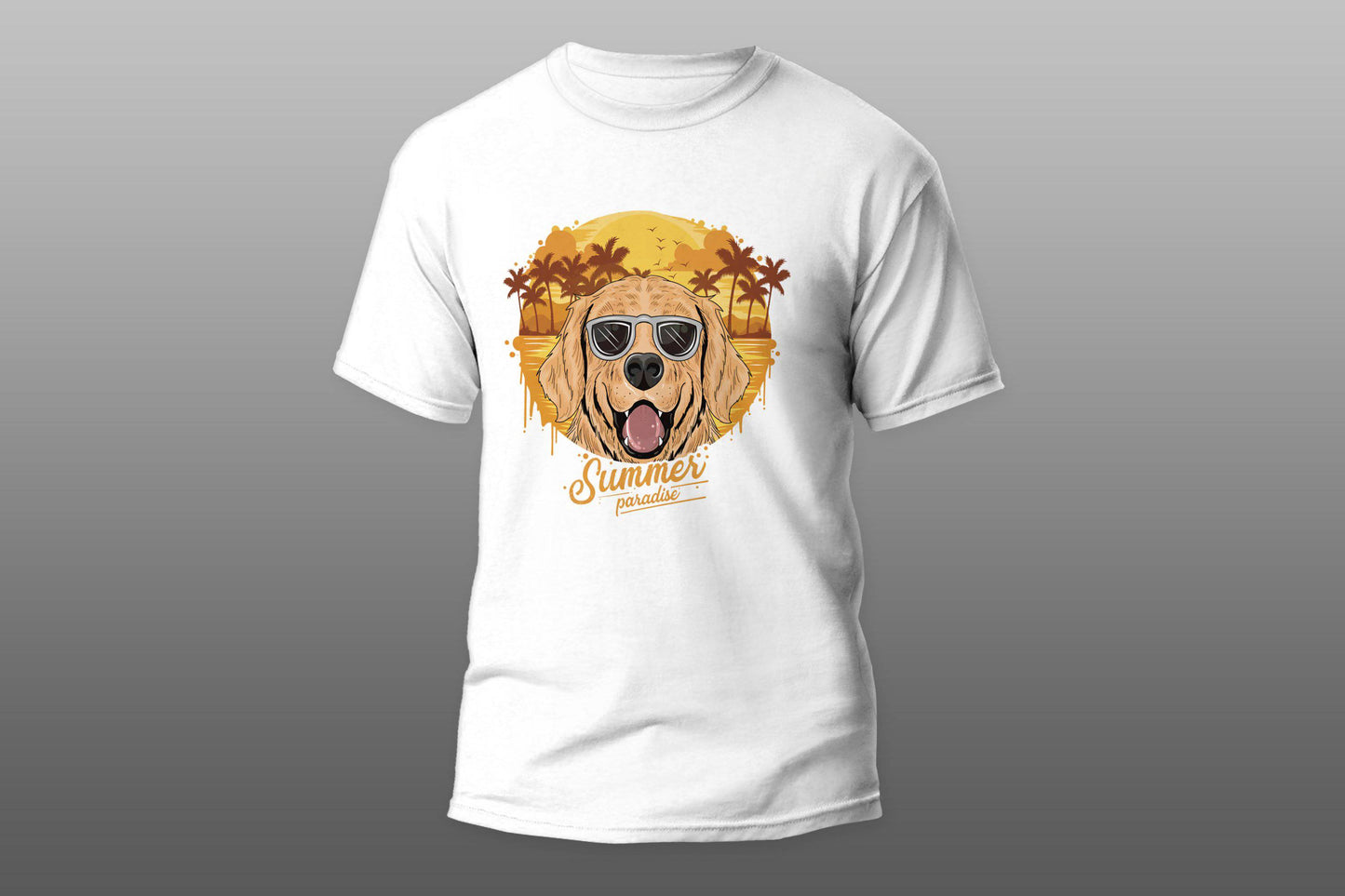 Summer paradise golden retriever T-shirt - Top Content | POD Collection | Free Shipping