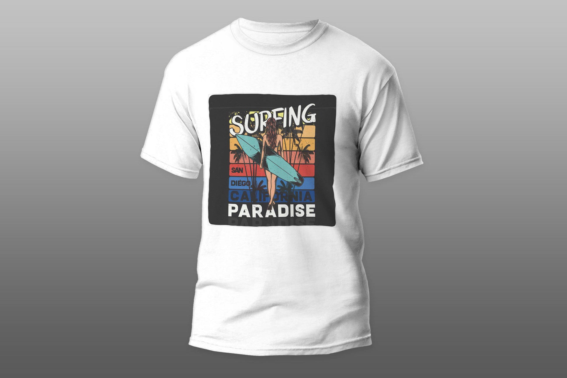 Surfing paradise san diego california T-shirt - Top Content | POD Collection | Free Shipping