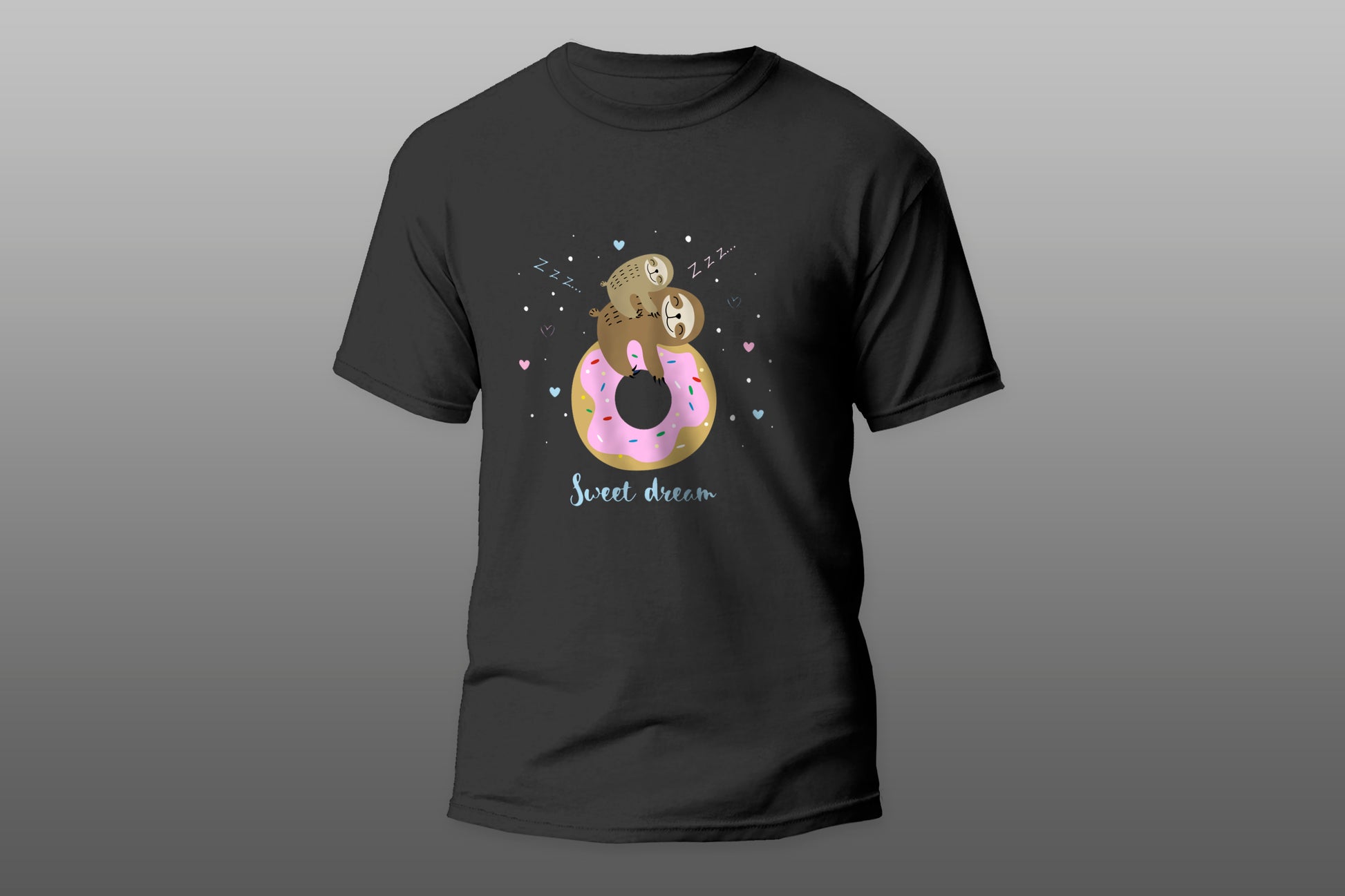 Sweet Dream Sloth donut funny camiseta T-shirt - Top Content | POD Collection | Free Shipping