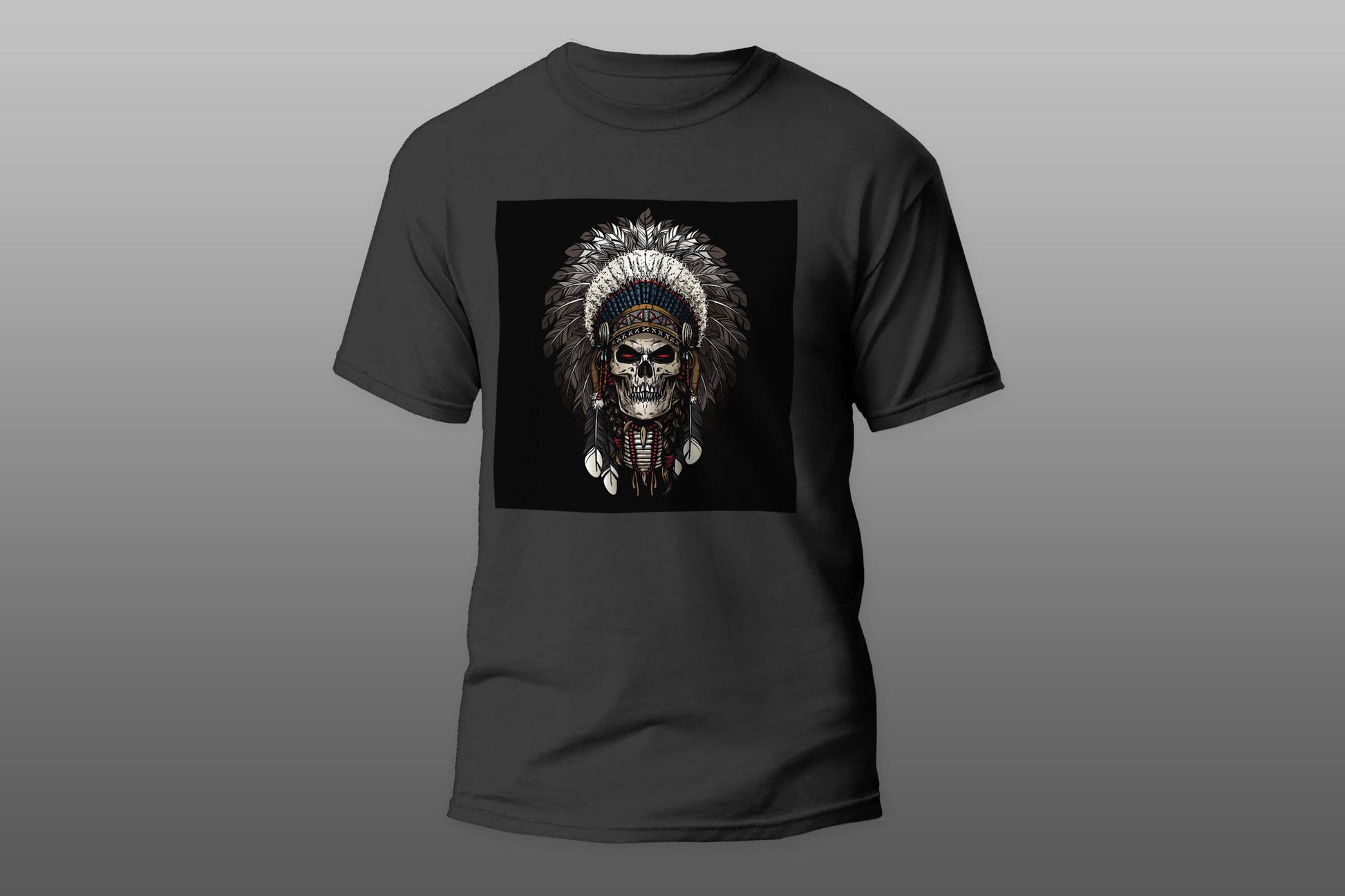 Warrior indian skull T-shirt - Top Content | POD Collection | Free Shipping