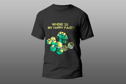 Where is my happy face lego camiseta T-shirt - Top Content | POD Collection | Free Shipping