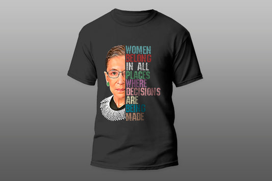 Woman belong in all places camiseta T-shirt - Top Content | POD Collection | Free Shipping