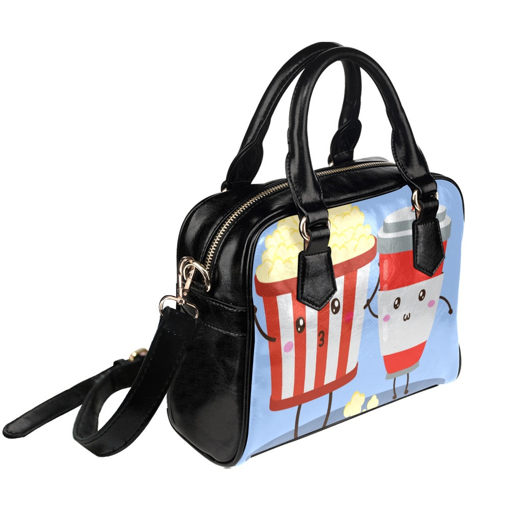 Cute happy popcorn friends Shoulder Handbag