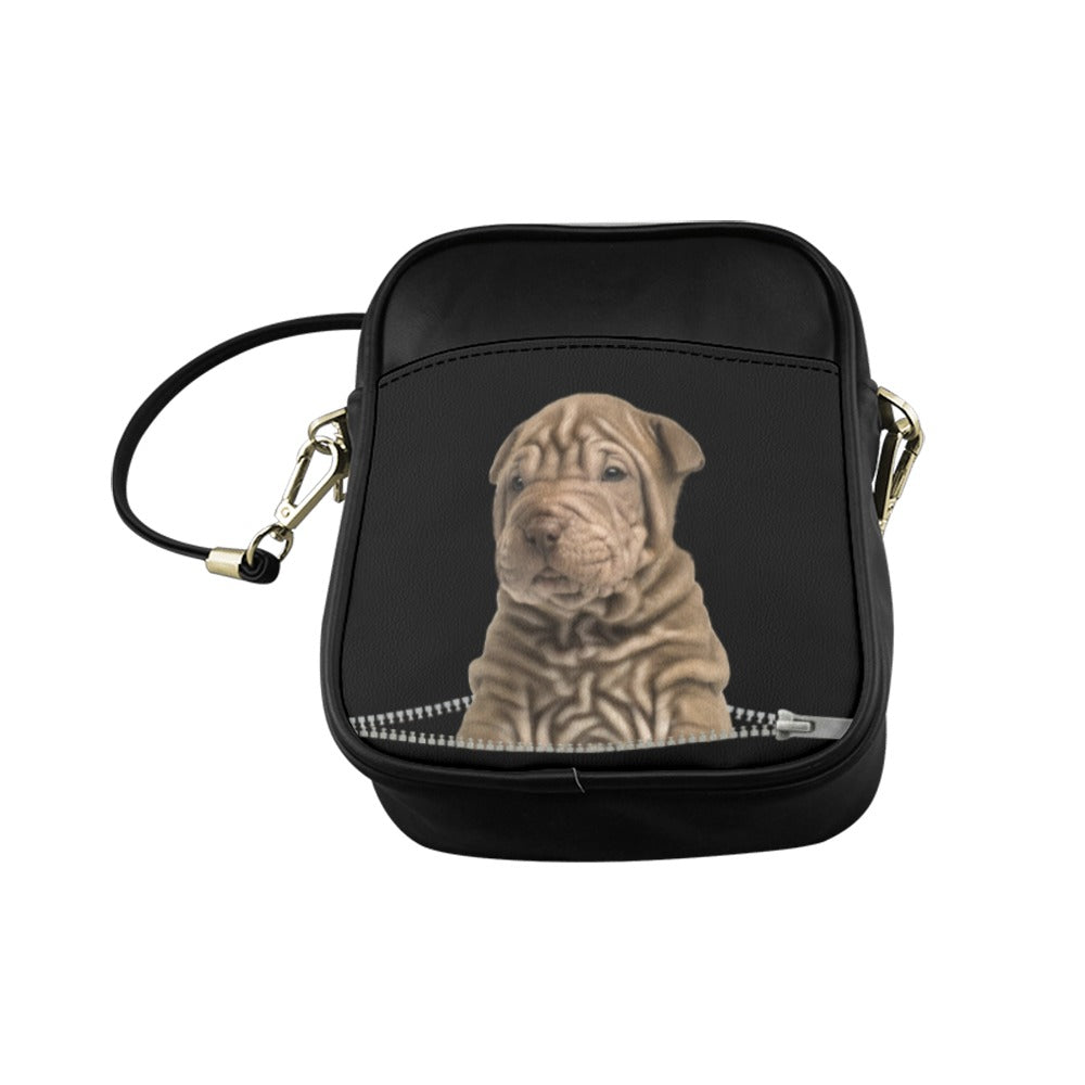 Shar Pei Zip Sling Bag