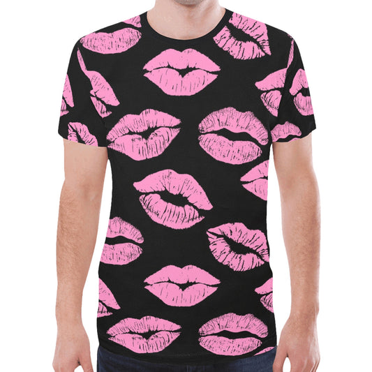 Lips Kiss Pink New All Over Print T-shirt