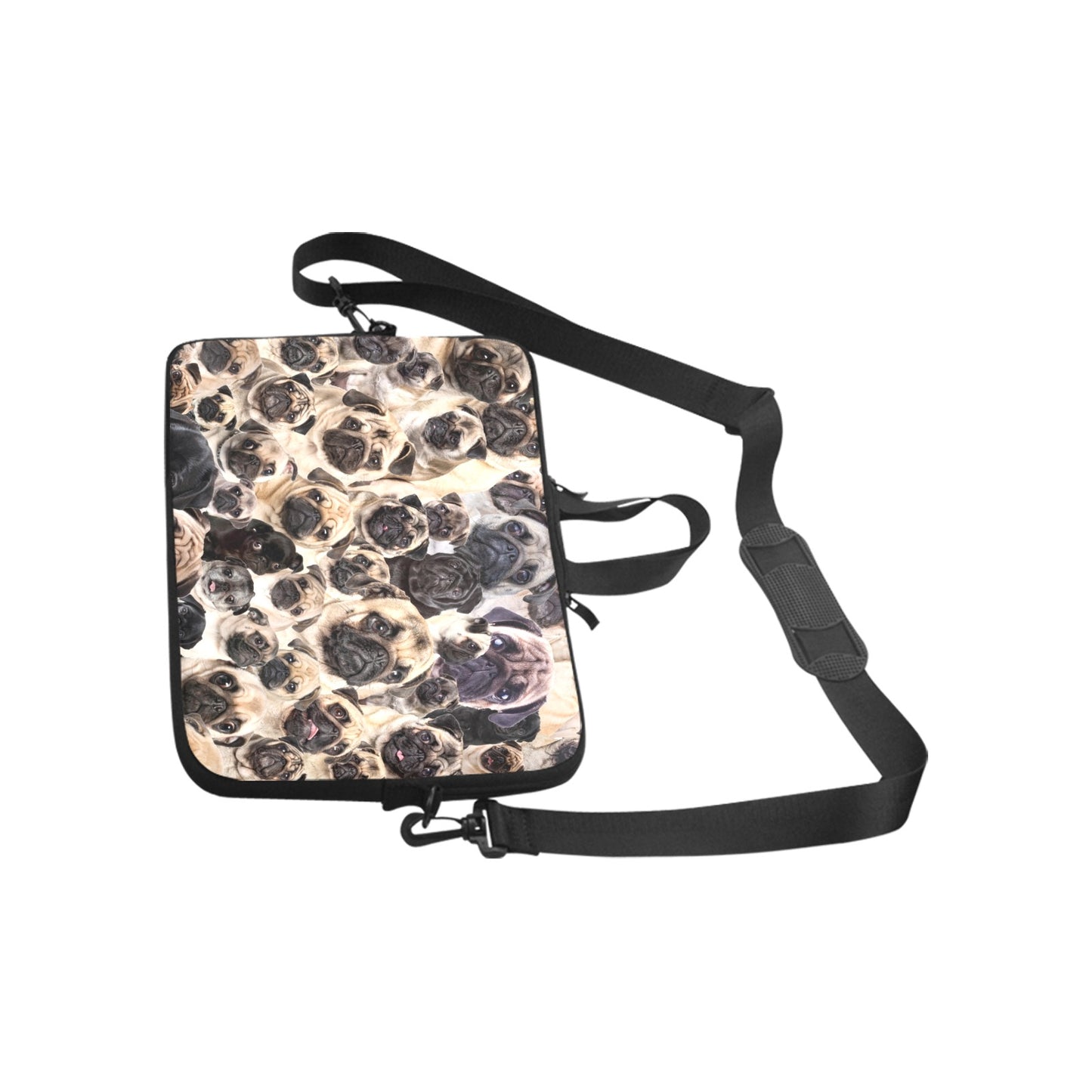 Pug Full Face Cute Gift Dog Lover Laptop Handbags 17"