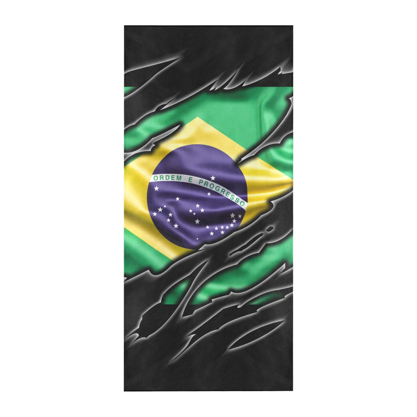 Flag Brazil patriot love Beach Towel 32"x 71"