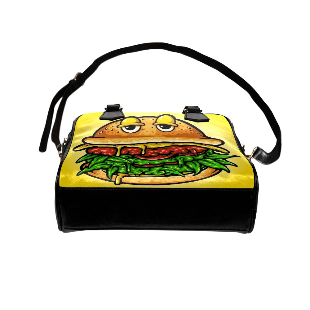 Vegan Burger Weed Cannabis Funny Shoulder Handbag