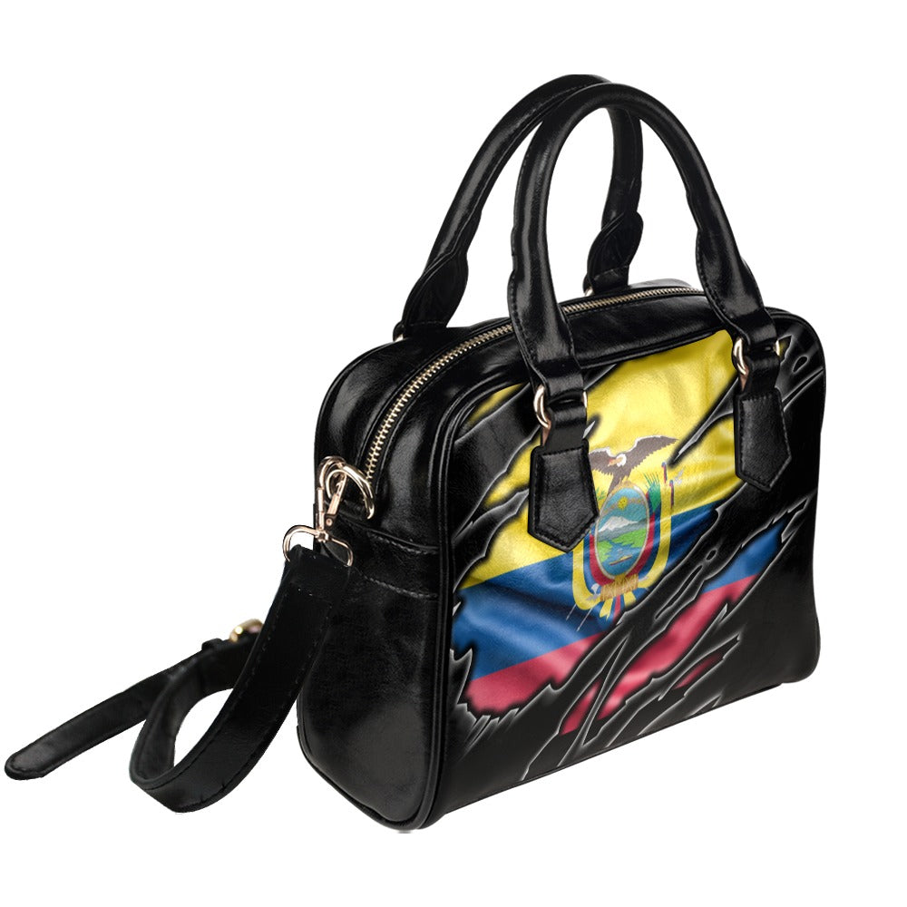 Flag Ecuador patriot love Shoulder Handbag