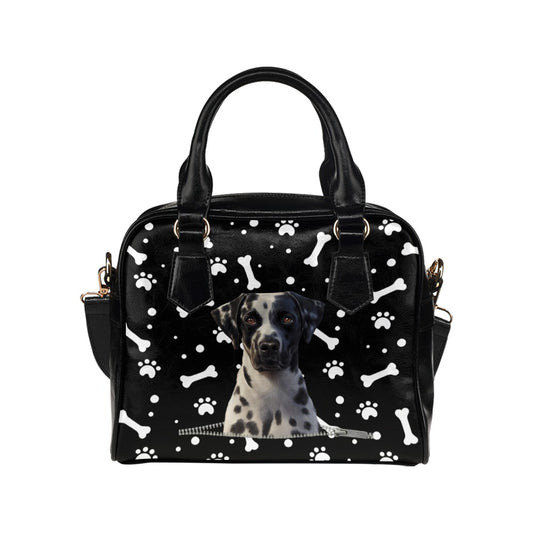 Dalmatian Zip Paws and Bones Shoulder Handbag