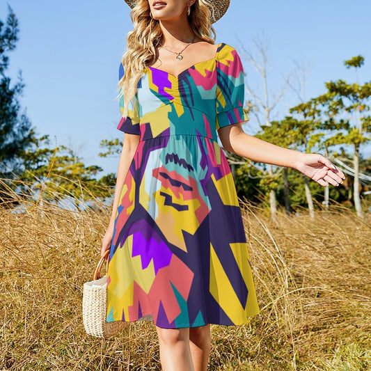 Crazy Colors Sweetheart Dress