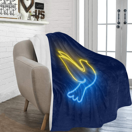 Neon Ukraine Bird Ultra-Soft Micro Fleece Blanket 60"x80"